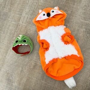 Dog Fox Halloween Costume + Dinosaur Hat